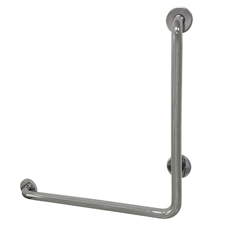 Made To Match L-Shaped Grab Bar, 27-1/16" L, 304 Stainless Steel, Mirror GBL1424CSL1